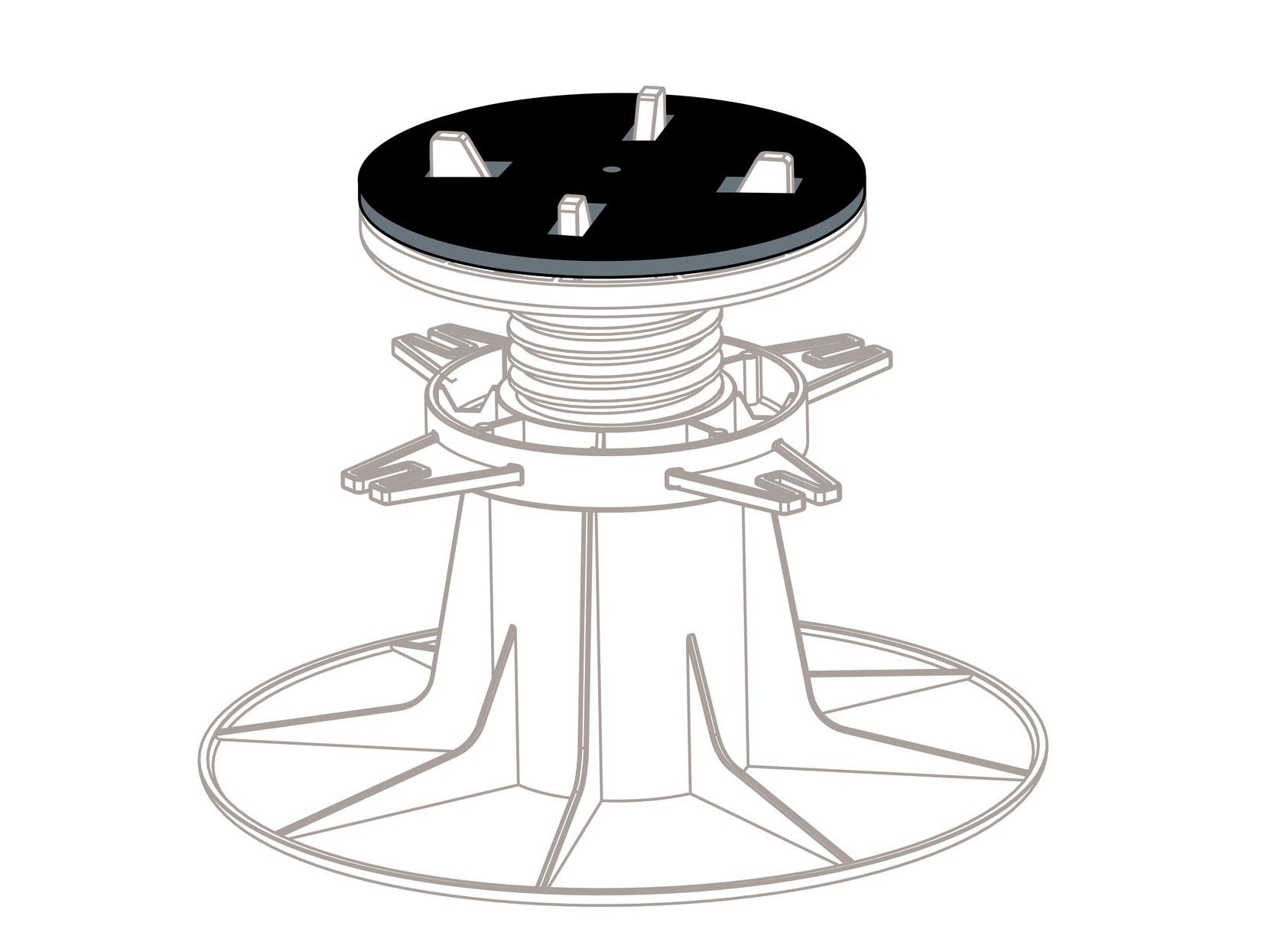 plot pour dalles / structona accessoire / kerama / AMORTISSEUR DE PLOT