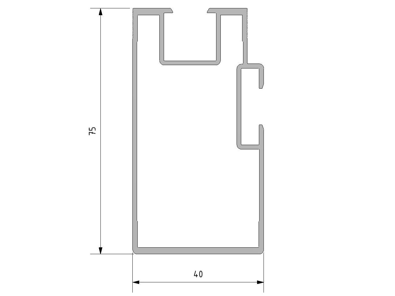 STRUCTONA PRO / lambourde ALUMINIUM 40x75mm / système structure pour carrelage / kerama 