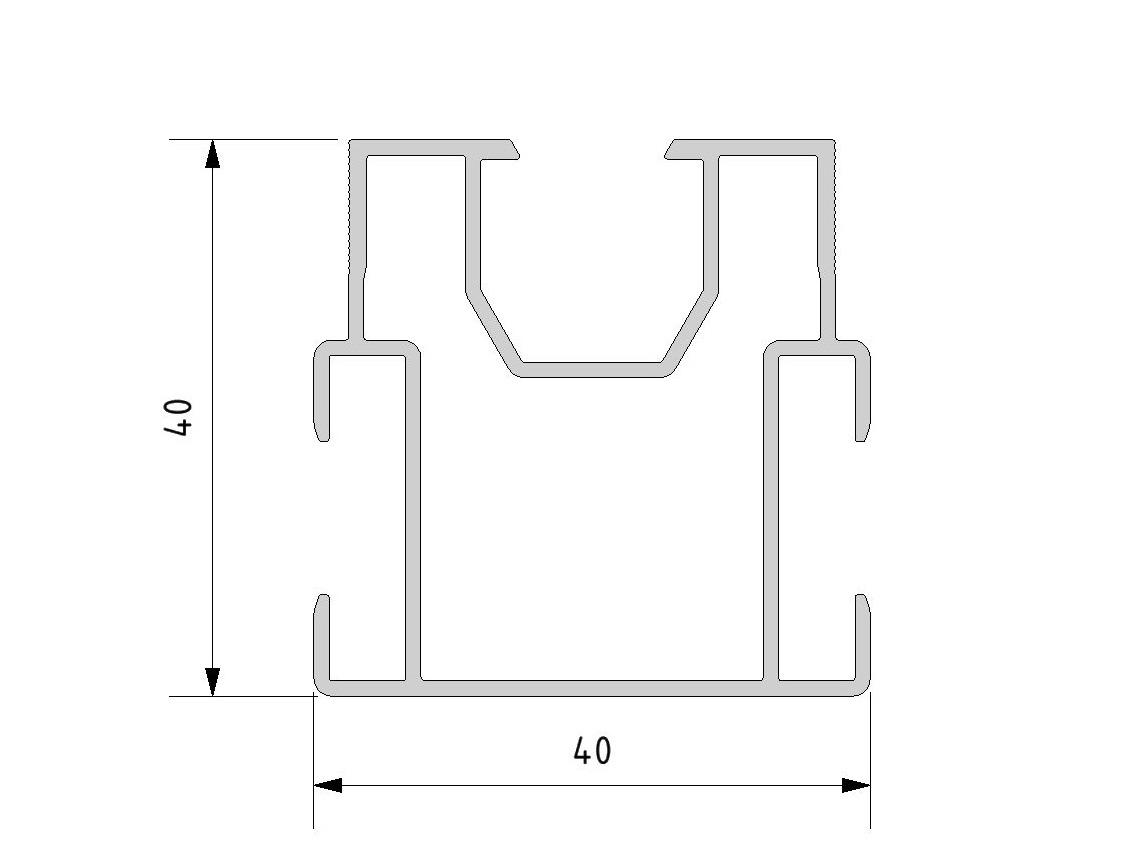 STRUCTONA PRO / lambourde ALUMINIUM 40x40 / système structure pour lames terrasse / kerama