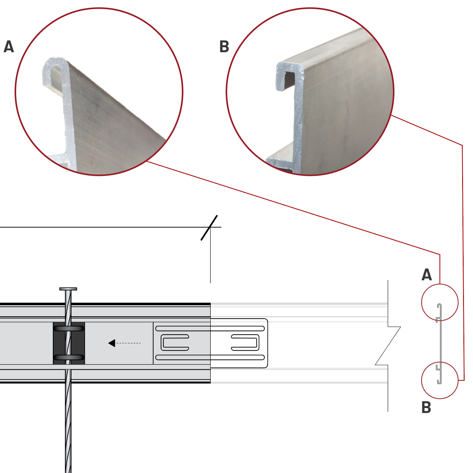 global edging / profil flexible en aluminium / bordure / kerama / Aluplac excellence reversible